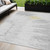 5' X 8' Silver Gray And Ivory Abstract Washable Indoor Outdoor Area Rug Transitional Style - Silver, Gray, Ivory Color