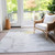 5' X 8' Silver Gray And Ivory Abstract Washable Indoor Outdoor Area Rug Transitional Style - Silver, Gray, Ivory Color