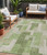 5' X 8' Green Sage And Beige Geometric Washable Indoor Outdoor Area Rug