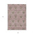 3' X 5' Chocolate Beige And Mauve Medallion Washable Indoor Outdoor Area Rug