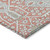 3' X 5' Salmon Gray And Taupe Floral Washable Indoor Outdoor Area Rug