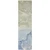 2' X 8' Blue and Green Abstract Washable Indoor Outdoor Runner Rug