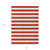 3' X 5' Red and White Striped Washable Non Skid Indoor Outdoor Area Rug