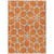 5' X 8' Orange And Ivory Geometric Washable Indoor Outdoor Area Rug - 880016507256