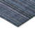 3' X 5' Blue Gray And Sky Blue Striped Washable Indoor Outdoor Area Rug