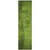 8' Runner Green Abstract Washable Non Skid Indoor Outdoor Runner Rug Transitional Style - Green Color