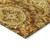 3' X 5' Terra Cotta Brown And Gold Floral Medallion Washable Indoor Outdoor Area Rug