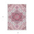 3' X 5' Pink Ivory And Gray Oriental Washable Indoor Outdoor Area Rug