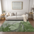 3' X 5' Olive Green Abstract Washable Non Skid Indoor Outdoor Area Rug