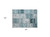 2' X 3' Teal Patchwork Washable Non Skid Indoor Outdoor Area Rug