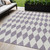 5' X 8' Purple And Lilac Geometric Washable Indoor Outdoor Area Rug