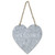 10" Gray Galvanized Metal Heart Shaped Welcome Wall Decor