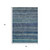 3' X 5' Blue And Gray Striped Washable Indoor Outdoor Area Rug - Blue, Gray