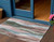 3' X 5' Salmon And Denim Blue Abstract Washable Indoor Outdoor Area Rug