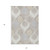 5' X 8' Ivory Beige And Tan Ogee Washable Indoor Outdoor Area Rug