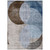 3' X 5' Denim Blue Brown And Beige Geometric Washable Indoor Outdoor Area Rug