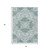 3' X 5' Teal Blue And Ivory Medallion Washable Indoor Outdoor Area Rug