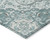 3' X 5' Teal Blue And Ivory Medallion Washable Indoor Outdoor Area Rug