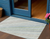 3' X 5' Ivory Blue And Green Striped Washable Indoor Outdoor Area Rug