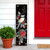 36" Black Red And White Christmas Chickadee Solid Wood Porch Sign