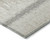 3' X 5' Ivory Gray And Beige Striped Washable Indoor Outdoor Area Rug