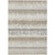 3' X 5' Ivory Gray And Beige Striped Washable Indoor Outdoor Area Rug