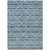 5' X 8' Denim Blue And Teal Blue Geometric Washable Indoor Outdoor Area Rug