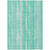 3' X 5' Aqua Teal Blue And Ivory Botanical Leaves Washable Indoor Outdoor Area Rug