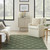 4' X 6' Dark Green And Light Green Trellis Indoor Outdoor Area Rug