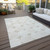 5' X 8' Beige And Brown Abstract Washable Indoor Outdoor Area Rug - Beige, Brown
