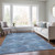 3' X 5' Denim Blue Navy Blue And Ivory Polka Dot Washable Indoor Outdoor Area Rug