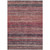 5' X 8' Rust And Blush Striped Washable Indoor Outdoor Area Rug