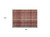2' X 3' Red Orange and Brown Plaid Washable Non Skid Indoor Outdoor Area Rug