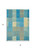 3' X 5' Teal Blue Orange And Sky Blue Striped Washable Indoor Outdoor Area Rug