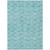 3' X 5' Teal Blue And Ivory Geometric Washable Indoor Outdoor Area Rug Transitional Style - Teal Blue, Ivory Color