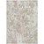 5' X 8' Ivory Beige And Linen Floral Washable Indoor Outdoor Area Rug
