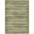 3' X 5' Green And Beige Striped Washable Indoor Outdoor Area Rug