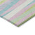 5' X 8' Mint Green Pink And Blue Striped Washable Indoor Outdoor Area Rug