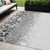 5' X 8' Gray Silver And Charcoal Abstract Washable Indoor Outdoor Area Rug Transitional Style - Gray, Silver, Charcoal Color