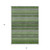3' X 5' Green And Ivory Striped Washable Indoor Outdoor Area Rug