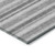 2' X 8' Black Silver and Gray Striped Washable Indoor Outdoor Runner Rug