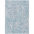 3' X 5' Sky Blue And Denim Blue Abstract Washable Indoor Outdoor Area Rug Transitional Style - Sky Blue, Denim Blue Color
