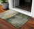 3' X 5' Fern Green Gold And Gray Abstract Washable Indoor Outdoor Area Rug