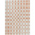 5' X 8' Peach And Beige Geometric Washable Indoor Outdoor Area Rug