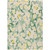 3' X 5' Green Floral Washable Non Skid Indoor Outdoor Area Rug
