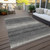 3' X 5' Gray And Charcoal Abstract Washable Indoor Outdoor Area Rug