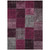 5' X 8' Merlot Burgundy And Gray Patchwork Washable Indoor Outdoor Area Rug