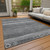 3' X 5' Gray And Silver Aztec Washable Indoor Outdoor Area Rug