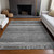3' X 5' Gray And Silver Aztec Washable Indoor Outdoor Area Rug