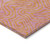 3' X 5' Pink And Copper Abstract Washable Indoor Outdoor Area Rug